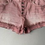 Free People sz 29 burgundy distressed, cut off Jean shorts NWOT Photo 2