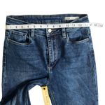 LOLA Premium High Rise Flared Denim Jeans Womens Size 8 Dark Wash Edgy Simple Blue Photo 11