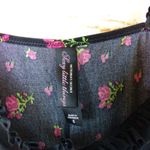 Victoria's Secret VTG  Slip Dress S Black Roses Ruffles Sexy Little Thing Y2K 90s Photo 7