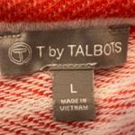 T by Talbots French Terry Long Sleeved Dress Orange White Stripes Size L Size L Photo 7