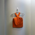 Bright Orange Knit Crop Top Size L Photo 1