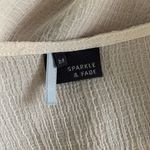 Sparkle & Fade  Sheer Cream Blouse Medium Long Sleeve Romantic Girly Date Night Photo 4