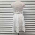 Maaji Dress Women's Size Medium White Sleeveless Eyelet Embroidered Casual Mini Photo 4