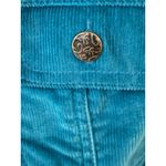 Womens Teal Corduroy Button Front Vest Size Medium Blue Size L Photo 2