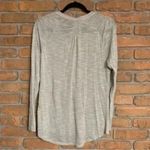 Verve Ami  Top‎ Womens Medium Cream Henley Shirt Long Sleeve Button Casual Comfy Photo 1