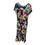 Tropical Island Aloha Wear size Med. made in Hawaii maxi. Beach , cruise , vacat Blue Photo 1