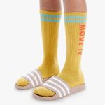 MOTHER Denim MOVE IT The Ra Ra Calf Sock Yellow Photo 2