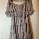 Trixxi  Light Blue and Pink Floral Mini Dress Photo 1