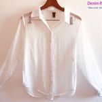 Wild Fable Chiffon Button Down Top Photo 0