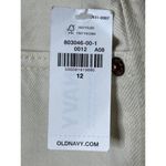 Old Navy  NEW Beige High Rise Slouchy Straight Cut Off Shorts Size 12 Button Fly Photo 3