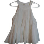 Free People  White Sleeveless Flowy Halter Neck Top Neutral Boho Size XS Photo 0