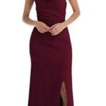 After Six New  One Shoulder with Strap Cowl Neck Dress with Slit 20 Photo 0