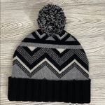 Nordstrom  Cashmere Wool Fair Isle Pom Beanie In Black Gray Combo Photo 1