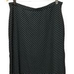 Jones Wear Womens Maxi Skirt 16 Black Polka Dot A-Line Zip Career Classic Preppy Photo 7