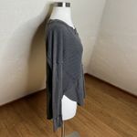 Free People  Thermal Shirt Womens XS Monterey Oversized Waffle Knit Multicolor Photo 6