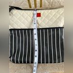 L by Betsey Jhonson Elegant White and Black Striped Women's Bag Photo 9