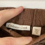 Coldwater Creek Womens 16 Brown 100% Linen Pull On Capri Pants Beachy Lagenlook Photo 6