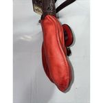 B. MAKOWSKY Purse‎ Crossbody Red Brown Pebbled Leather Shoulder Handbag Buckled Photo 9