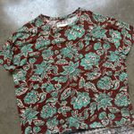 Free People Nina Boheme brown floral tshirt nwot medium Photo 0