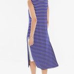 Chico's Chico’s Blue Striped Double Layered Dress Photo 2