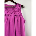 Knox Rose Women’s 1X Purple Tank Blouse w/ Lace Details Photo 1