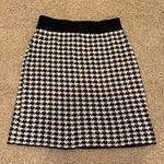 Kenar  Black and White A-Line Houndstooth Skirt Photo 0