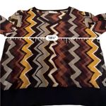 Missoni x Target Multicolor Chevron Earthy Sheer‎ Long Sleeve V Neck Top Sz S Brown Photo 9