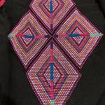 Hand Embroidered Woven Huipil Poncho from Mexico Black Size undefined Photo 4