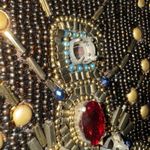 Mary Frances Brown Gold Beaded Cross Phone Bag Handbag Purse Crossbody Clutch Photo 6