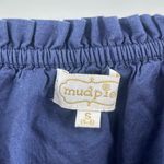 Mud Pie  Dress Small Strapless Navy Pom Pom Nautical Coastal 100% Cotton Casual Photo 2