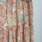 Lizard Thicket Women’s Pink Blue Pastel Floral Feminine Ruffle Flowy Dress Small Photo 4