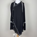 The Pyramid Collection Cardigan Women 3X Black Embroidered Open Long Sleeve Boho Photo 6