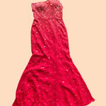 Tiffany Designs stunning vintage 90s red sequins one shoulder fishtail gown / formal dress š„ Photo 0