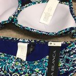 La Blanca  blue and green tankini set. Size 10-top/6-bottom Photo 9