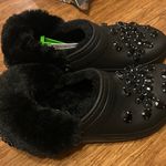 Simone Rocha Crocs X Classic Faux Fur Lined Clog Black Crystal Photo 3