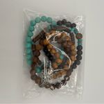 Handmade  wooden beads stretch bracelets Set of 5, NEW! Photo 4
