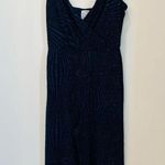 Blue Rain  Francesca's  boutique Blue sparkle glitter jumpsuit size small Photo 4