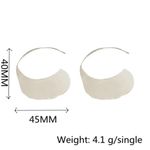 Boutique NEW Solid Large Hoop Earrings |‎ White Gold over 925 Sterling Silver Photo 10