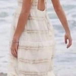 Aerie Bohemian Ivory Tan Tie Dye Lined open back Maxi Sundress large Photo 1