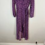 H by Halston H Halston | Purple Long Sleeve Patterned Wrap Dress Size Small NWT Photo 1