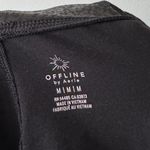 Aerie OFFLINE  High Waisted Legging Metallic Black Liquid Faux Leather Crackle Photo 8