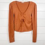 SO Brand NEW Kohl’s  Junior’s Cozy Super Soft  Cinnamon Coffee Cinch Top, Small Photo 1