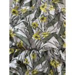 Banana Republic  Midi‎ Dress Womens Size 6 Linen Sweetheart Palm Beachy Summer Photo 4