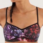 Lululemon athletica Floral Sports Bra - Black and Pink Photo 9