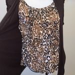 AB Studio NWT  cheetah print layered top with attached cardigan Photo 1