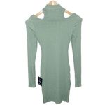 Lulus Casual Chic Sage Green Ribbed Cutout Bodycon Mini Dress size S Photo 4