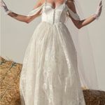 For Love & Lemons  White Lace Wedding Dress Photo 2