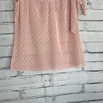 Lily White Pink Lace Sleeveless Cap Blouse Size M Sheer Bow Ribbon Y2K Romantic Photo 3