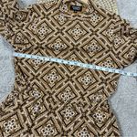 Known Supply Ayla Cider Retro Boho Mini Dress Oversized Sleeve Organic Cotton S Brown Photo 13