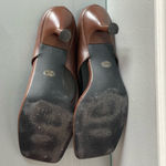 VIUGJNEX Women’s Brown Thong Heels – Size 8.5 – Square Toe Kitten Heel Sandals Photo 5